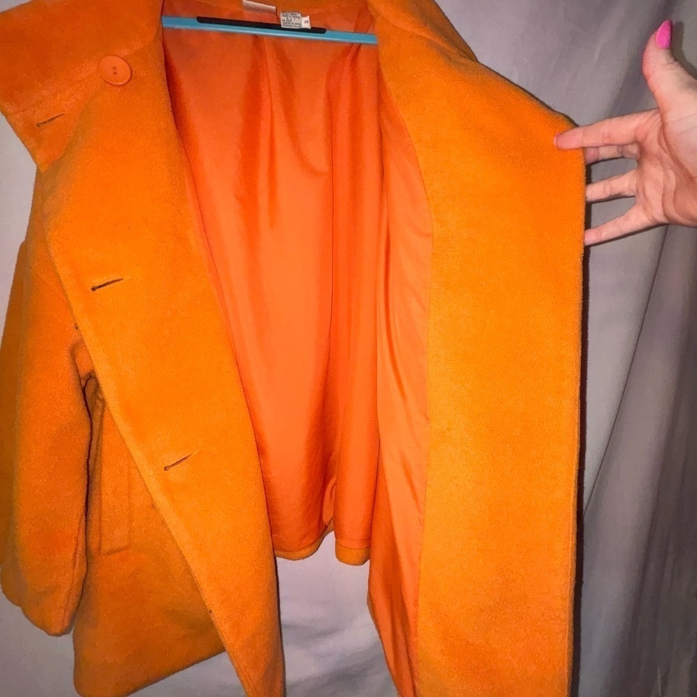 Plus Size Newport News Vibrant Orange Women's Poncho - Picture 5 of 15